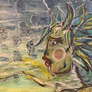 Gloves of Glory II by Figurative expressionist painter Danièle Lamarche-Sarvia  Image: detail