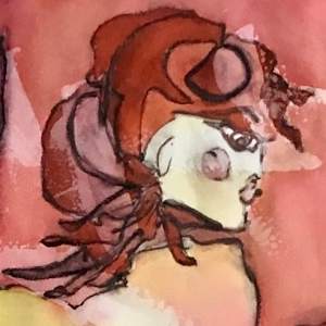 Heat Wave by Danièle Lamarche-Sarvia neo figurativism, figurative expressionism  painter  Image: used for creating a business card