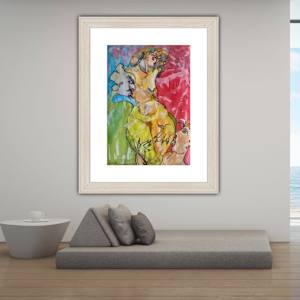 Fantasmes  / Female Fantasie by Danièle Lamarche-Sarvia neo figurativism, figurative expressionism  painter  Image: Une femme a des fantasmes different de ceux des hommes et ne sont pas toujours exploites par cette dernière par gene, par manque d'occasion , par peur.