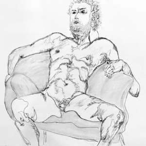 the Old Man by Danièle Lamarche-Sarvia neo figurativism, figurative expressionism  painter