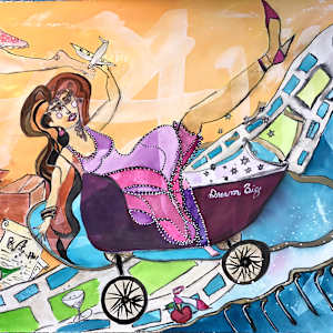 Dream Big Dream Loud by Danièle Lamarche-Sarvia neo figurativism, figurative expressionism  painter