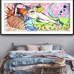 Bad Juju by Danièle Lamarche-Sarvia neo figurativism, figurative expressionism  painter  Image: Bad Juju he calls it like that, dissociative seizures and something dysfunctional my insight mental illness 