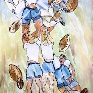 The Practice by Danièle Lamarche-Sarvia neo figurativism, figurative expressionism  painter