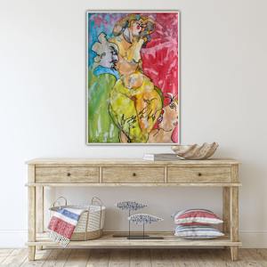 Fantasmes  / Female Fantasie by Danièle Lamarche-Sarvia neo figurativism, figurative expressionism  painter  Image: Intriguing story about female fantasies 