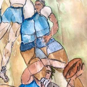 The Practice by Figurative expressionist painter Danièle Lamarche-Sarvia 