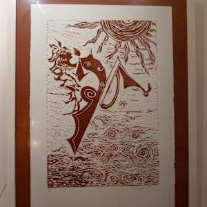 Major leap by Danièle Lamarche-Sarvia neo figurativism, figurative expressionism  painter