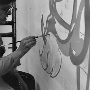 Mural by Danièle Lamarche-Sarvia neo figurativism, figurative expressionism  painter