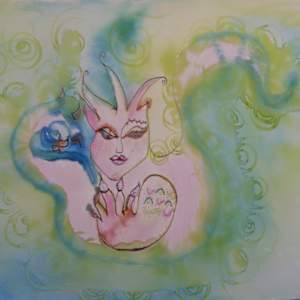 Baby Djinn by Danièle Lamarche-Sarvia neo figurativism, figurative expressionism  painter, Image 1.