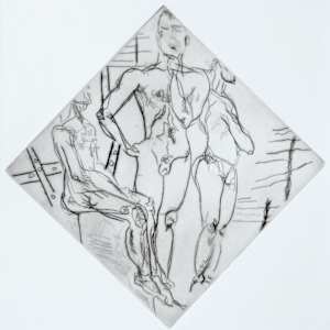 Parade masculine by Danièle Lamarche-Sarvia neo figurativism, figurative expressionism  painter, Image 1.