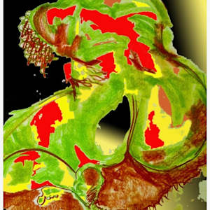 Digital by Figurative expressionist painter Danièle Lamarche-Sarvia  Image: 2010 I did an entire body of digital work and an exhibition in West End