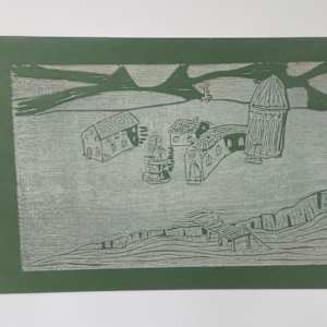 Untitled woodblock print series by Kjeld Tidemand-Johannessen