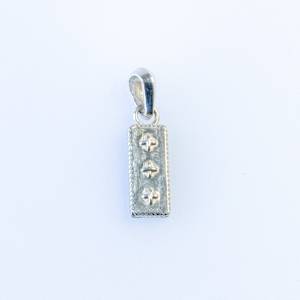 “Untitled” Geometric Pendant & Woven Rope Chain by Stefano Lonzano