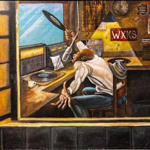 WXKS DJ by Ernie Barnes