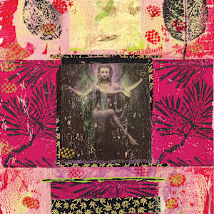 Kwan Yin w Leaves - 110 by Michelle Victoria, Image 1.
