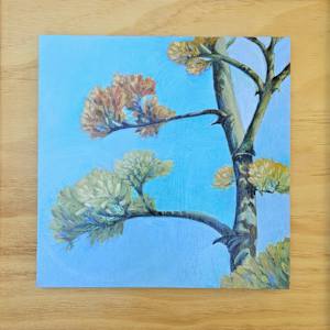 Century I by Karin Lawler  Image: Optional - Mounted on 16 x 16 wood panel frame (additional cost).