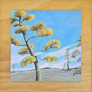 Century III by Karin Lawler  Image: Optional - Mounted on 16 x 16 wood panel frame (additional cost).