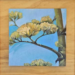 Century IV by Karin Lawler  Image: Optional - Mounted on 16 x 16 wood panel frame (additional cost).
