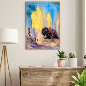 Bison in the Sun by Sam Hauser 