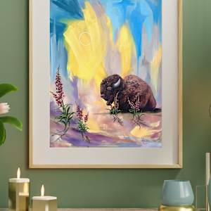 Bison in the Sun by Sam Hauser 