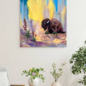 Bison in the Sun by Sam Hauser 