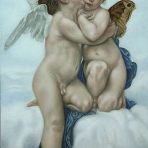 Study of William Adolphe Bouguereau’s, L'Amour et Psyché, enfants by Jo Willis, Image 2.