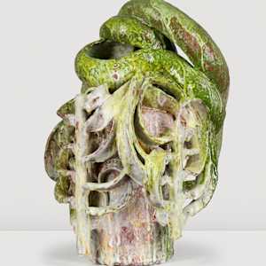 Clippings Vase, Green and Yellow by David Hicks