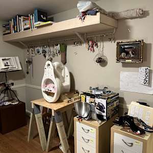 Toilet (Shared Spaces) PRINT by Joanne Steinhardt  Image: Sculpture in process in the studio. 