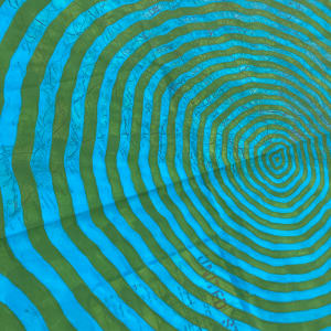 Chesapeake Impact Crater on US Map (Palm Leaf/ Cool Blue/) by Meg Roberts Arsenovic 