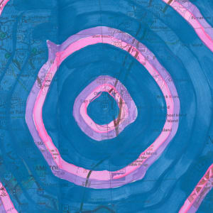 Chesapeake Impact Crater on VA Map (blue/purple/pink) 