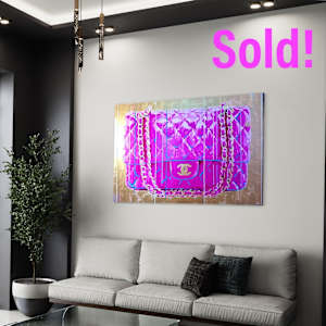 Chanel classic  flap bag pink by Artist Allan Buch