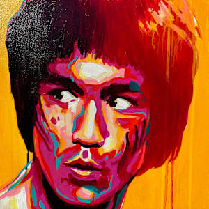 Bruce Lee - Be like water by Artist Allan Buch  Image: Bruce Lee - Be like water detail