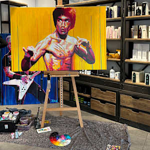 Bruce Lee - Be like water by Artist Allan Buch  Image: Bruce Lee - Be like water