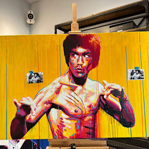 Bruce Lee - Be like water by Artist Allan Buch  Image: Bruce Lee - Be like water