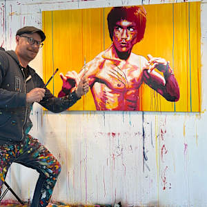 Bruce Lee - Be like water by Artist Allan Buch  Image: Bruce Lee - Be like water