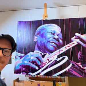 "B.B. King — The King of Blues" by Artist Allan Buch 
