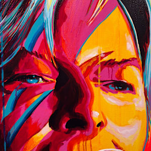 "David Bowie — The Lightning Icon" by Artist Allan Buch  Image: Closeups 