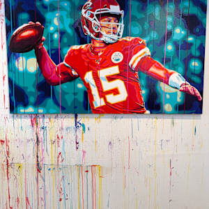 Patrick Mahomes - The Moment of Greatness by Artist Allan Buch 
