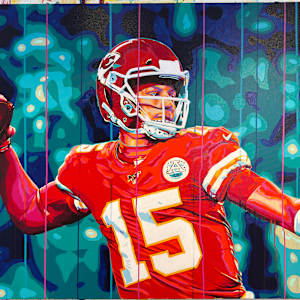 Patrick Mahomes - The Moment of Greatness by Artist Allan Buch  Image: Patrick Mahomes