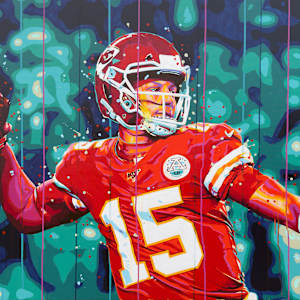 Patrick Mahomes - The Moment of Greatness by Artist Allan Buch
