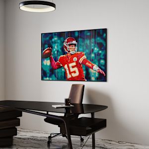 Patrick Mahomes - The Moment of Greatness by Artist Allan Buch  Image: Patrick Mahomes Painting gallery wall