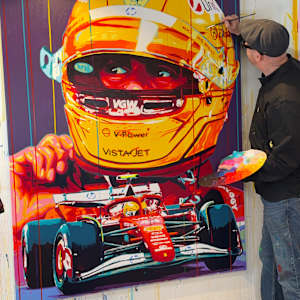 "Hamilton – The Red Chapter Begins" by Artist Allan Buch  Image: "Hamilton – The Red Chapter Begins" - Work in progress