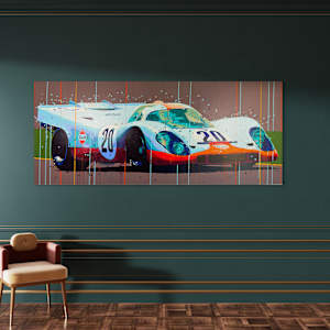 Porsche 917 GULF – Le Mans 1971 by Artist Allan Buch  Image: Porsche 917 GULF 1971  “Le Mans”