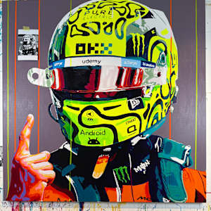 Lando – passion, ambition, and performance by Artist Allan Buch  Image: Lando Norris - McLaren F1 WIP