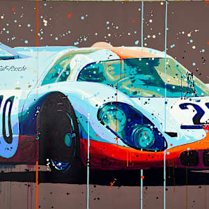 Porsche 917 GULF – Le Mans 1971 by Artist Allan Buch 