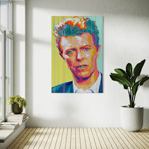 David Bowie - The Thin White Duke in Light by Artist Allan Buch  Image: Bowie in pastels On the wall