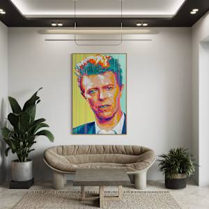 David Bowie - The Thin White Duke in Light by Artist Allan Buch  Image: Bowie in pastels On the wall