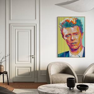 David Bowie - The Thin White Duke in Light by Artist Allan Buch  Image: Bowie in pastels On the wall