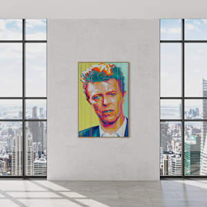 David Bowie - The Thin White Duke in Light by Artist Allan Buch  Image: Bowie in pastels On the wall