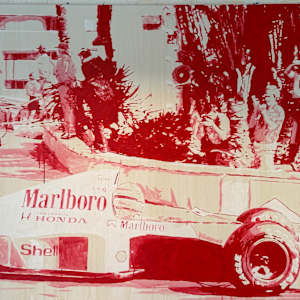 "Senna at Loews – Monaco"  by Artist Allan Buch  Image: Senna - Monaco hairpin underpainting / sketch