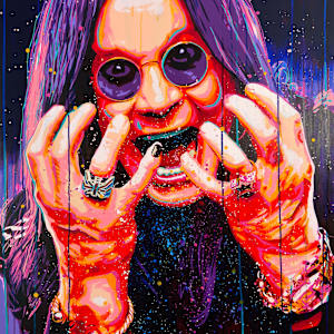 Ozzy - The Prince of Darkness 150 x 100 cm by Artist Allan Buch, Image 1.
